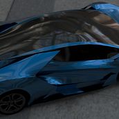 Diseño propio de coche superdeportivo . Un proyecto de Diseño 3D y Diseño de producto de snack - 20.06.2020