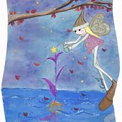 Mi Proyecto del curso: Ilustración en acuarela con influencia japonesa. Traditional illustration, Children's Illustration, Painting, and Watercolor Painting project by Abril Flores - 01.21.2021