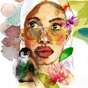 My project in Illustrated Portrait in Watercolor course. Portrait Drawing project by kputeri - 01.21.2021