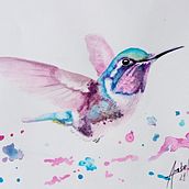 Proyecto Acuarela artística para aves: Varios pájaros. Traditional illustration, Watercolor Painting, Realistic Drawing, and Naturalistic Illustration project by Arabel - 01.21.2021