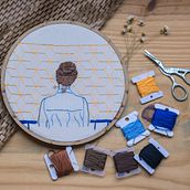 Meu projeto do curso: Técnicas para bordar cabelos em 3D. Embroider project by Carol Vilamaro - 01.21.2021