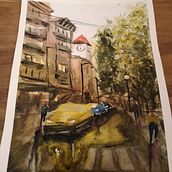 Mi Proyecto del curso: Paisajes urbanos en acuarela. Traditional illustration project by camelicha - 01.21.2021