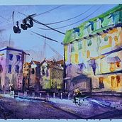 My project in Urban Landscapes in Watercolor course. Un progetto di Paesaggismo di Michael Divina - 22.01.2021