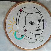 Mi Proyecto del curso: Retrato lineal bordado. Embroider project by paulapena288 - 02.11.2021