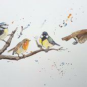 Maurice, Roger, Martin & Rita Ein Projekt aus dem Bereich Aquarellmalerei von genebinche - 22.01.2021