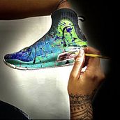 Mi Proyecto del curso: Restauración y personalización de sneakers. Shoe Design project by mishellemata76 - 01.22.2021