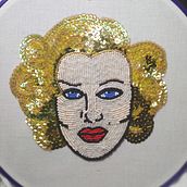 Mi Proyecto del curso: Retratos bordados en pedrería. Embroider project by Marcela Florez - 01.25.2021