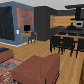 Designing an open Kitchen and Living Room. Interior Design project by Michael Rocktäschel - 01.23.2021