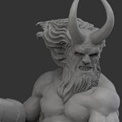 Viking Hellboy - 2018. Un progetto di Character design 3D, Scultura e Modellazione 3D di Ángel López-Bravo Cifuentes - 22.09.2018
