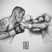 Project for DAZN. (Boxing). Drawing, Digital Drawing, and Traditional illustration project by Andrés Sánchez Art - 01.23.2021