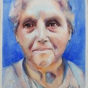 Señora Adela. Watercolor Painting project by María Biló - 01.25.2021