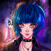 My project in Female Character Portraits in Procreate course - @purple_moon_art . Ilustrație digitală de veradias97 - 02.03.2021