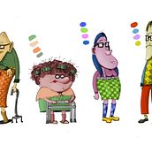 The Nerds Family. Final project. Un proyecto de Diseño de personajes, Ilustración infantil, Ilustración digital e Ilustración tradicional de margaritamaria - 25.01.2021
