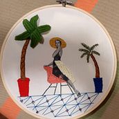 Mi Proyecto del curso: Bordado en fotografías sobre tela. Mucho que practicar todavía, pero he descubierto el bordado y me apasiona. Embroider, Photograph, Collage, Paper Craft, Printing, and DIY project by Fe MB - 03.21.2021