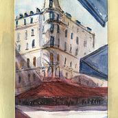 My Final Project in Architectural Sketching with Watercolor and Ink course. Watercolor Painting project by Maria Camille - 01.15.2021