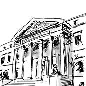 Congreso de los Diputados. Editorial Illustration, Architectural Illustration, and Digital Illustration project by Kike Lucas Abreu - 01.26.2021