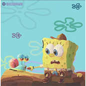 Bob Esponja y amigos.. Traditional illustration project by Alís Mc Cann - 06.29.2020