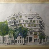 My project in Architectural Sketching with Watercolor and Ink course. Architecture project by juanjo464 - 02.05.2021