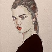 My project in Watercolor Portrait from a Photo course. Watercolor Painting project by heidifruhauf - 01.27.2021