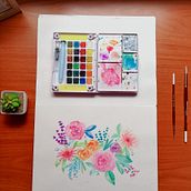 Mi Proyecto del curso: Creación de paletas de color con acuarela. Pintura em aquarela projeto de Priscila Rosales - 27.01.2021