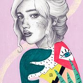 Mi Proyecto del curso: Retrato con lápiz, técnicas de color y Photoshop. Un proyecto de Ilustración tradicional de Shadia Abdulkadir Rodríguez - 27.01.2021