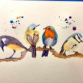 My project in Artistic Watercolor Techniques for Illustrating Birds course . % willowrhee tarafından hazırlanan Sulubo, Ve a Resim projesi - 01.28.2021