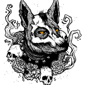 Xolotl. Ilustração com tinta projeto de Pitta Pii - 28.01.2021