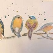 birds. Watercolor Painting project by cjt20 - 01.28.2021