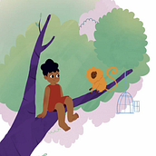 Livro A Menina. Traditional illustration, and Children's Illustration project by Veronica Lorraine Lorraine - 01.28.2021