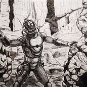 Ruins of Mars - Inkart. Un progetto di Disegno artistico, Character design e Illustrazione con inchiostro di firozart - 08.01.2021