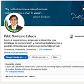Mi Proyecto del curso: Estrategias para destacar en LinkedIn Ein Projekt aus dem Bereich Marketing von Pablo S. - 29.01.2021