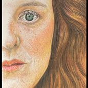 Portrait in coloured pencils. Portrait Drawing project by Helene Rush - 01.29.2021