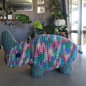 My project in Amigurumi Design -Rhino. Crochet project by Philippa Gillett - 01.29.2021