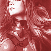 Asuka Evangelion Ein Projekt aus dem Bereich Traditionelle Illustration von John L. F. Silver - 01.01.2015