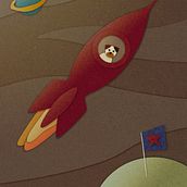 Rocket poster. Un projet de Design graphique de Tom Sobye-Tucker - 01.01.2018