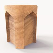 Arch Stool. Un projet de Design , Conception 3D, Design, Fabrication de mobilier, Conception de produits , et Design industriel de Mauricio Ercoli - 29.01.2021