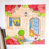 My project in Illustration Techniques with Watercolor and Gouache course. Watercolor Painting, and Children's Illustration project by Nadege Pesse - 04.16.2021