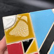 From painting to ceramic tile, an email collaboration. Ceramics project by Emily - 01.29.2020