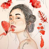Mi Proyecto del curso: Retrato ilustrado en acuarela  Ein Projekt aus dem Bereich Aquarellmalerei von Eva Gracia - 29.01.2021