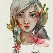 Mi Proyecto del curso: Retrato ilustrado en acuarela. Sketching, and Traditional illustration project by nvecino - 01.29.2021