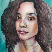Mi Proyecto del curso: Retrato artístico en acuarela. Watercolor Painting project by Cristina Vera - 01.30.2021