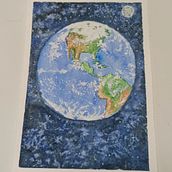 Mi proyecto: la tierra desde el espacio. Watercolor Painting project by albeta03 - 01.30.2021