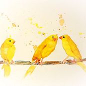 3 is a crowd!. Watercolor Painting project by cjt20 - 01.30.2021
