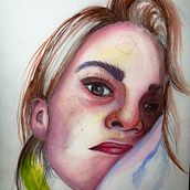 Mi Proyecto del curso: Retrato ilustrado en acuarela. Watercolor Painting project by Cristina Pacheco Mendoza - 01.30.2021