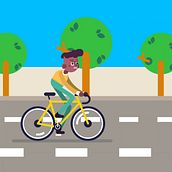 Ejercicio Ciclista: Animación y diseño de personajes en After Effects. Animation, 2D Animation, Character Design, Vector Illustration, and Motion Graphics project by Roman Lara - 01.30.2021