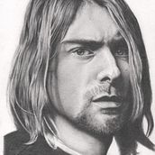 Mi Proyecto del curso: Retrato realista con lápiz de grafito de Kurt Cobain. Ex compositor de la banda grunge Nirvana (Tamaño carta). Drawing, Pencil Drawing, Portrait Drawing, and Realistic Drawing project by Brandon Nuñez Ceciliano - 11.06.2020