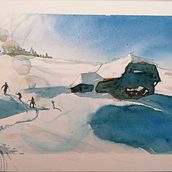 My project in Architectural Sketching with Watercolor and Ink course Ein Projekt aus dem Bereich Aquarellmalerei von Nick Wagner - 31.01.2021