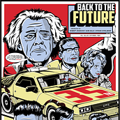 Cartaz 35 Anos de "De Volta para o Futuro". Een project van Digitale tekening, Digitale illustratie y Vectorillustratie van Iury França - 31.01.2021