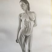 Dibujo realista del cuerpo femenino.. Fine Arts project by Juana María Martín Sánchez - 01.31.2021