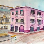 Final project: Streets of Cuba. Watercolor Painting project by joelcharriere - 01.31.2021